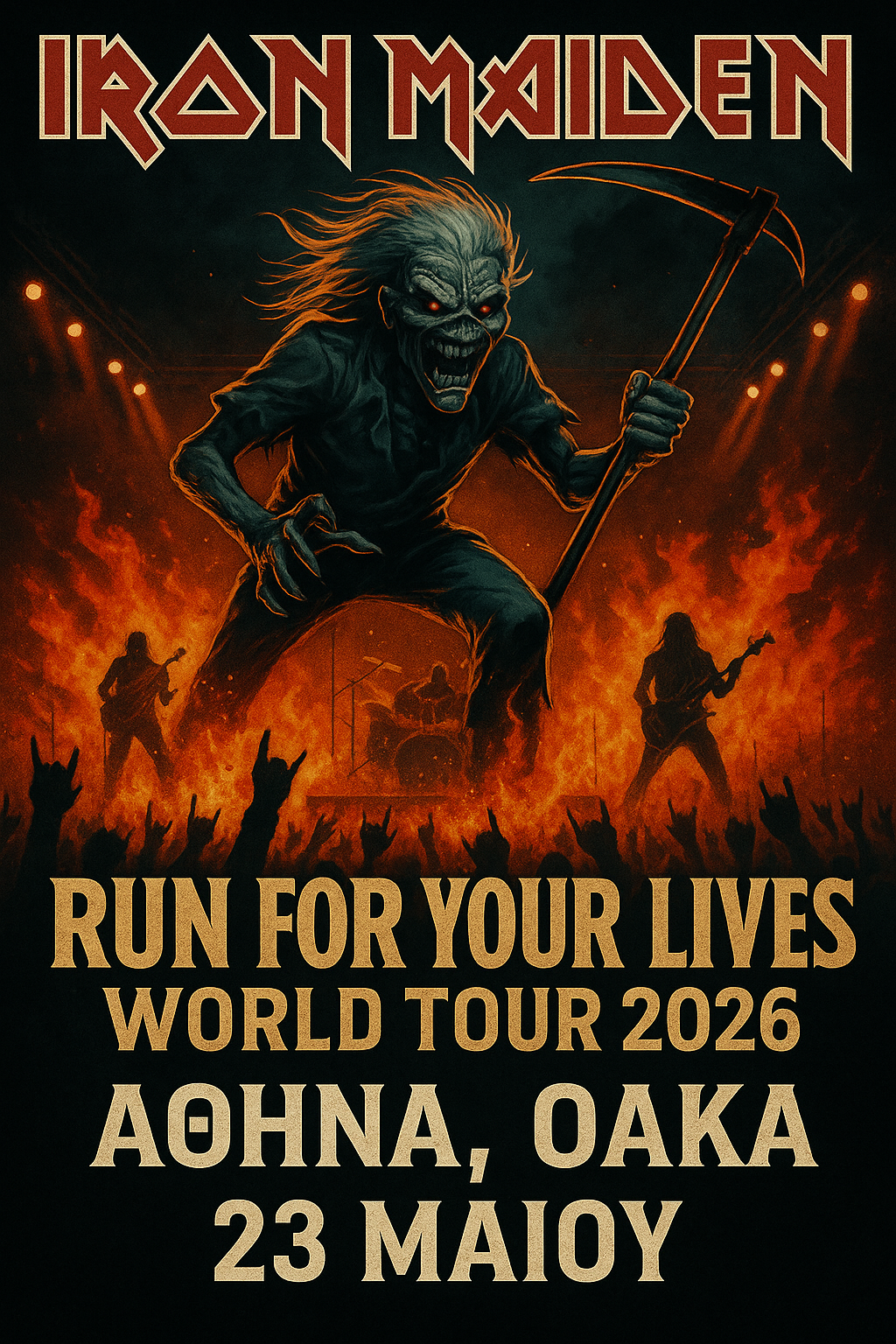 🎸 Iron Maiden – Run For Your Lives World Tour 2026 - Αθήνα, OAKA στις 23 Μαΐου