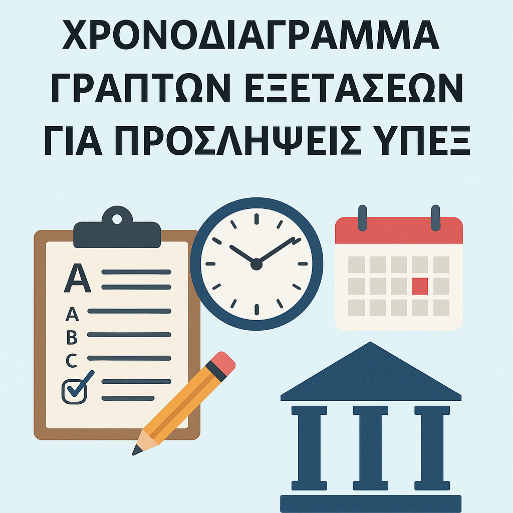 ΑΣΕΠ 2Γ/2025 - Χρονοδιάγραμμα γραπτών εξετάσεων για προσλήψεις ΥΠΕΞ