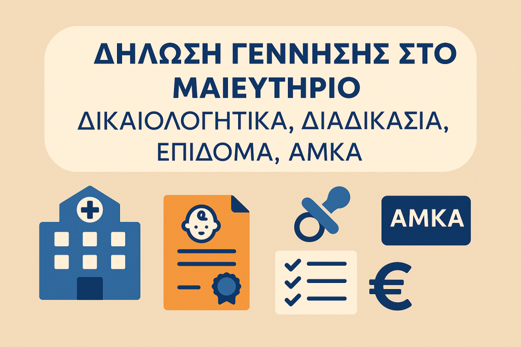 Δήλωση γέννησης στο μαιευτήριο: δικαιολογητικά, διαδικασία, επίδομα, ΑΜΚΑ