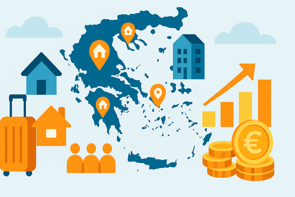 Ελλάδα και Airbnb: αποτύπωμα 95.000 θέσεων, 11 δισ. τον χρόνο